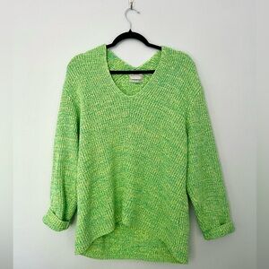 Heavy Oversized Knitted V-neck Sweater